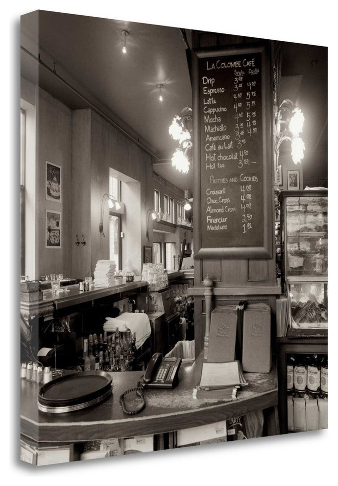 "La Colombre Cafe - 1" By Alan Blaustein, Giclee Print on Gallery Wrap Canvas