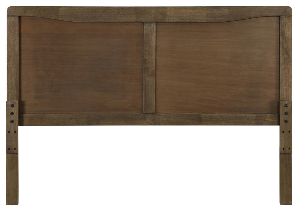 Stacey Rustic Wooden Queen Platform Bed, Weathered Oak