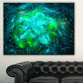 "Fractal Smoke Texture Green" Abstract Digital Art Canvas Print