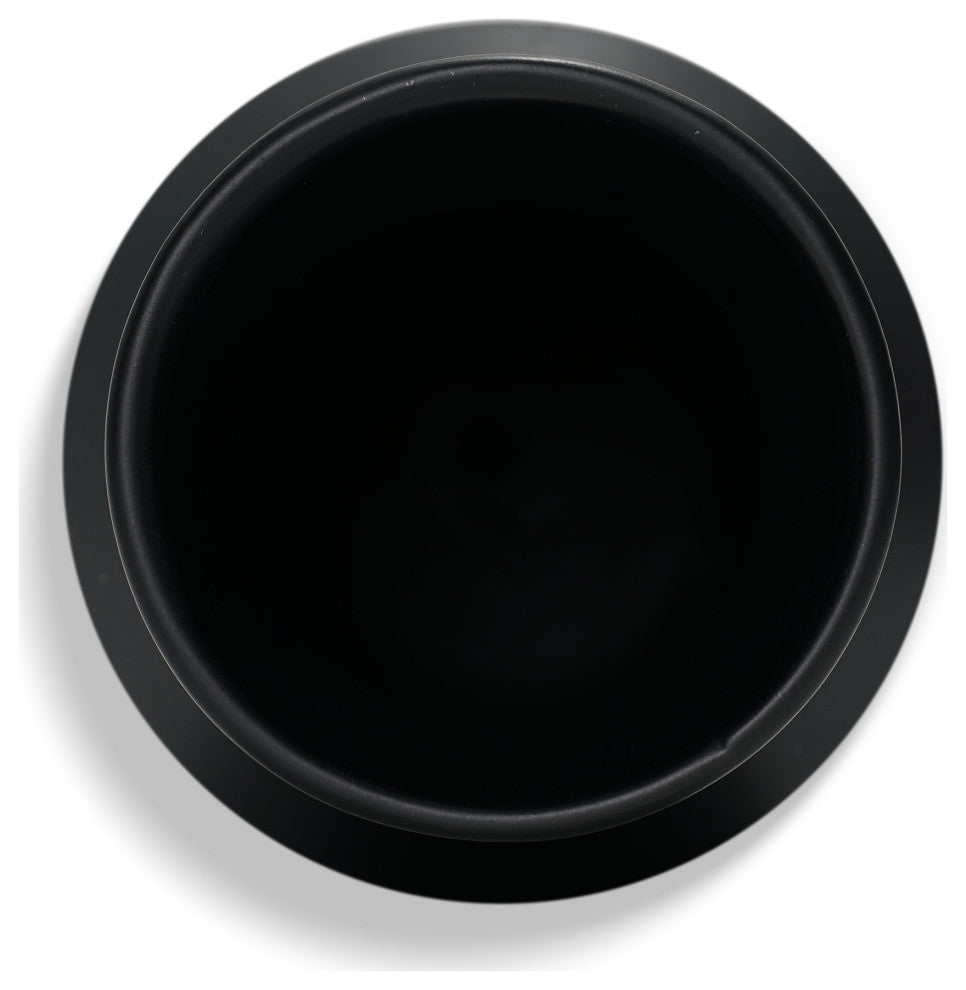 American Art Decor Contemporary Black Shaped Ceramic Vase 11"
