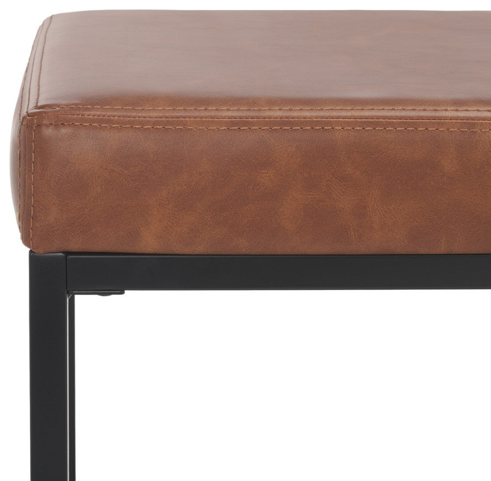 Safavieh Yomi 2 Rail Shelf Bench, Brown/Black