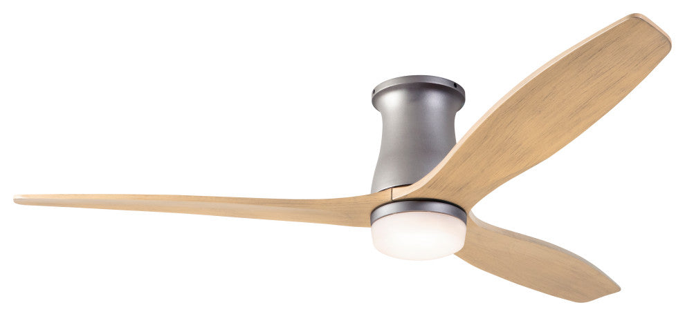 Arbor Flush Fan Graphite, 54" Maple Blades With LED, Wall/Remote Control