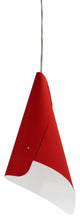 1 Light Cone Pendant JTones Red and Polished Chrome