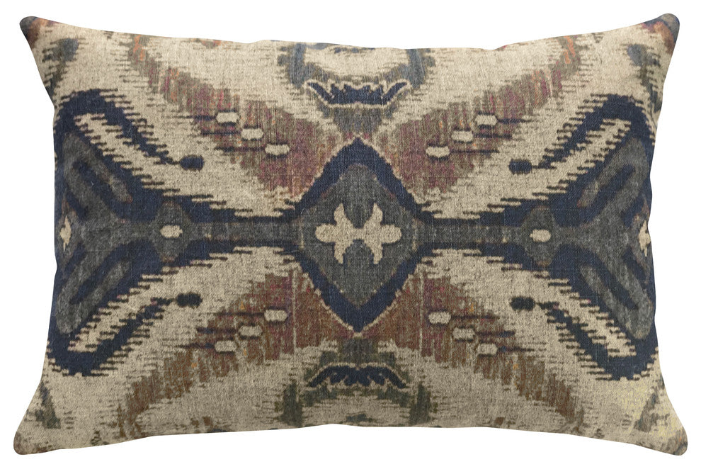 Global Ikat Linen Pillow, 18"x12"