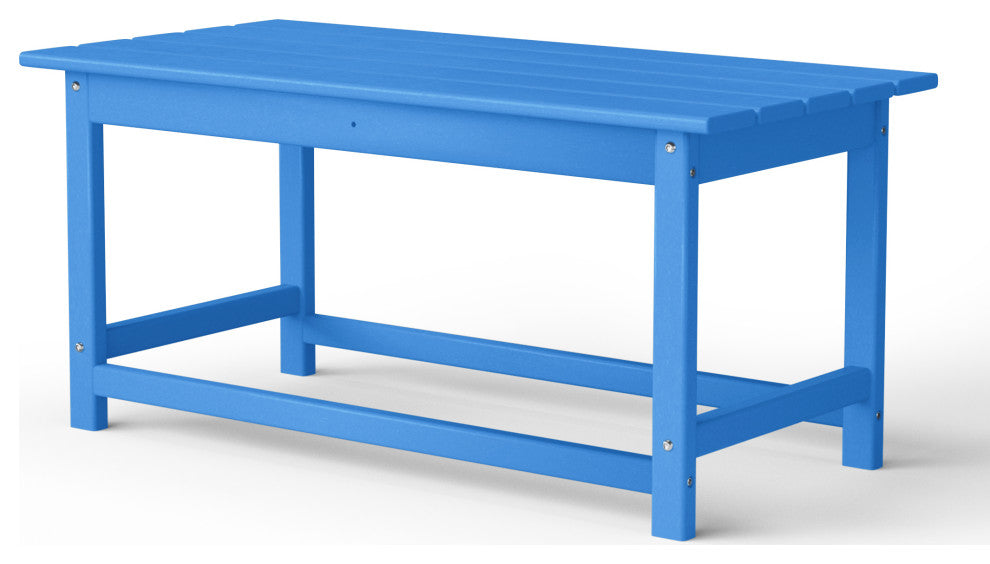 WestinTrends HDPE Plastic Outdoor Patio Classic Adirondack Coffee Table, Pacific Blue