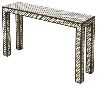 Basan Wood & Bone Inlay Console Table