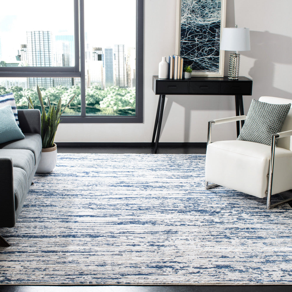 Safavieh Amelia Collection, ALA768 Rug, Grey/Navy, 8'x10'