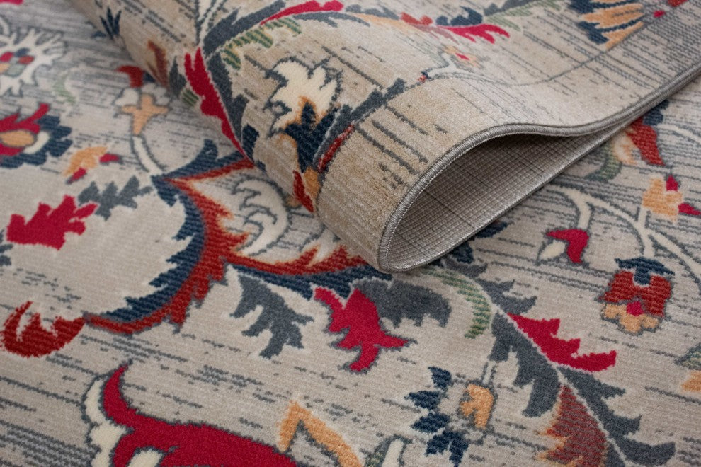 Noori Rug Distressed Lizabeth Beige/Grey Runner