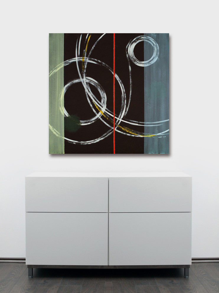 "Circle Swirl" Painting Print on Canvas