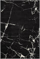 5"x8" Black and White Abstract Breakage Area Rug