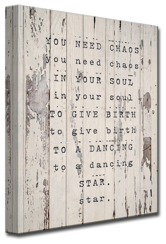 Ready2HangArt Wrapped Canvas Inspirational Wall Art, Dancing Star, 16"x12"
