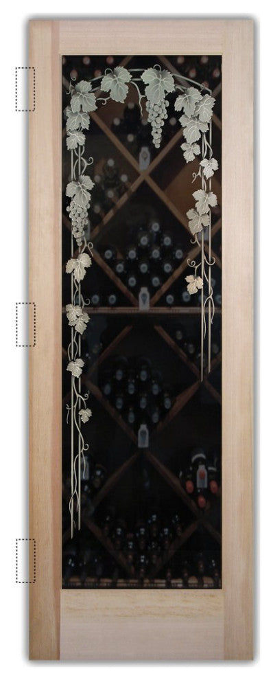 Wine Door - Vineyard Grapes Trellis - Douglas Fir (stain grade) - 30" x 80"...