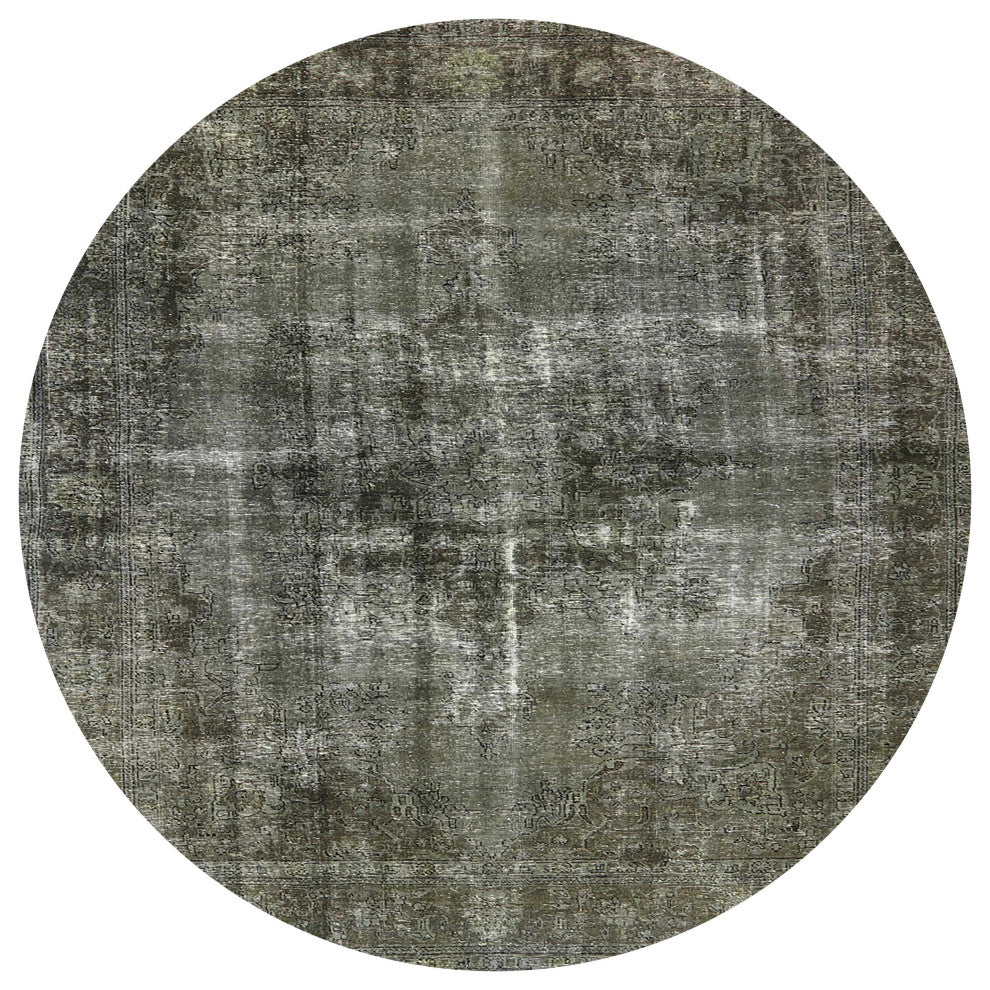 Ahgly Company Indoor Round Mid-Century Modern Area Rugs, 4' Round