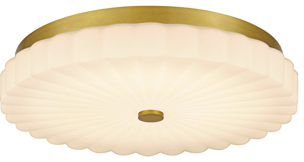 Cherbury LED Flush Mount in Brushed Gold