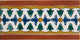 3.94"x7.87" Morisco F Moroccan Ceramic Tile, Set Of 10