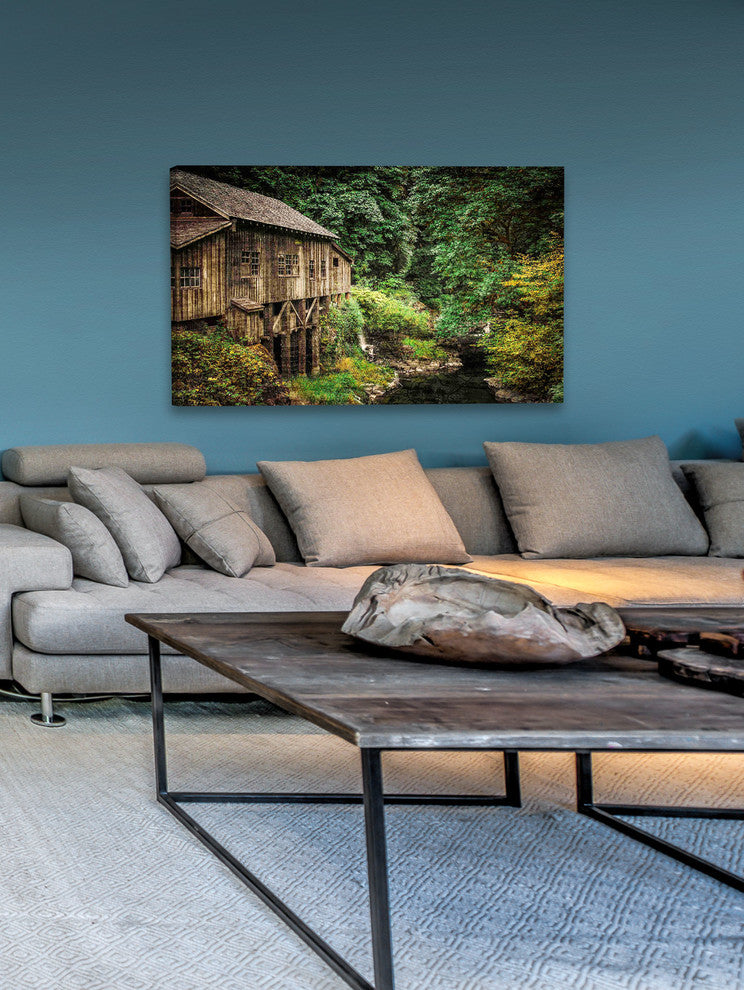 "Cedar Creek Grist Mill" Painting Print on Canvas