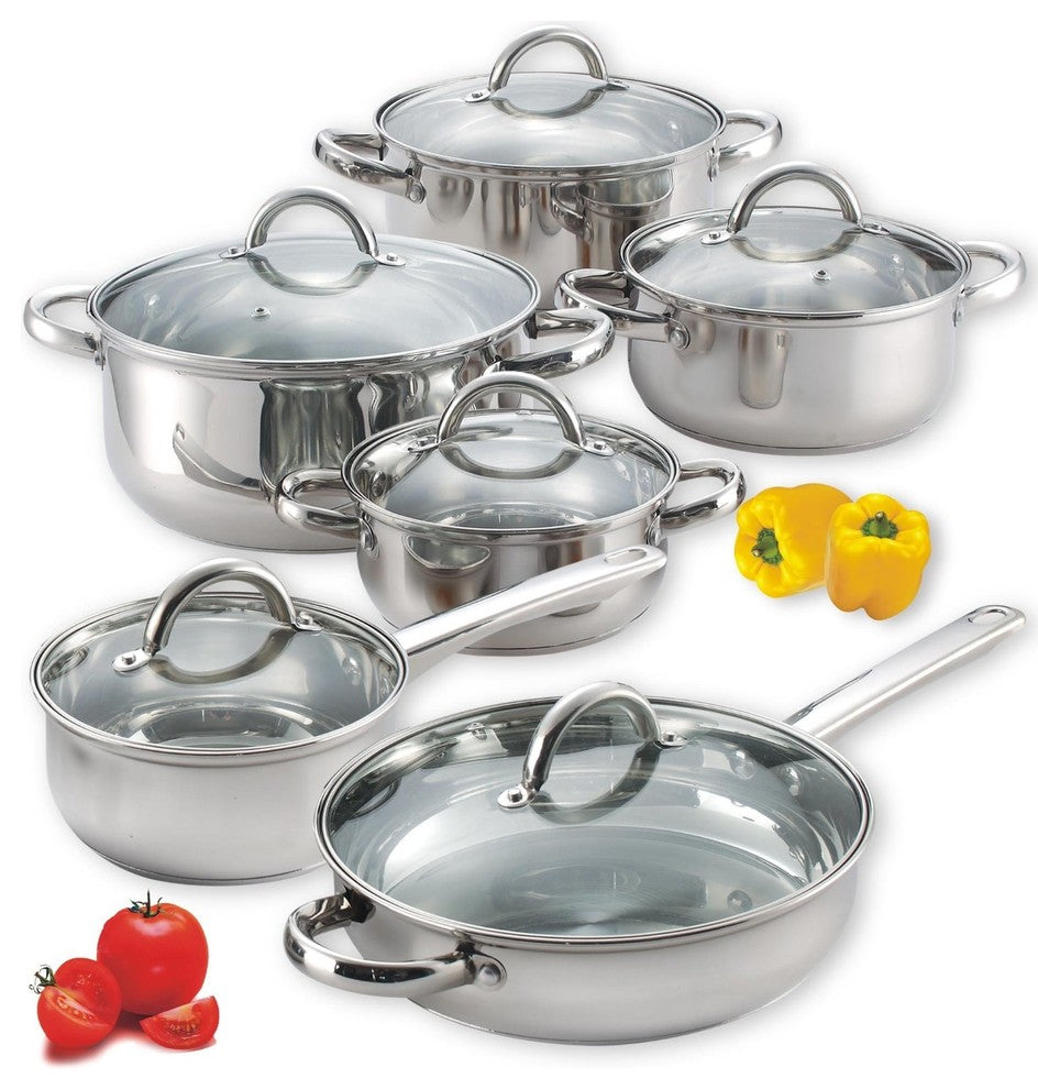 Cook N Home 12-Piece Stainless Steel Set, NC-00250