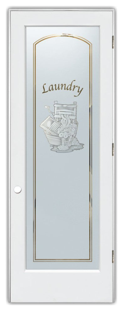 Laundry Door - Thru the Wringer - Primed - 36" x 80" - Knob on Left - Pull Open