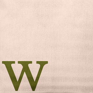 18"x18" Modern Monogram Decorative Throw Pillow, Olive