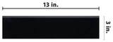 Battiscopa Glossy Black Ceramic Wall Trim