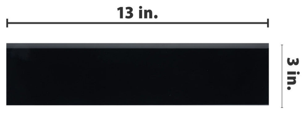 Battiscopa Glossy Black Ceramic Wall Trim