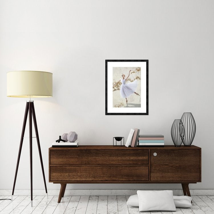 "White Ballerina" Framed Digital Print by Teo Rizzardi, 24x32"