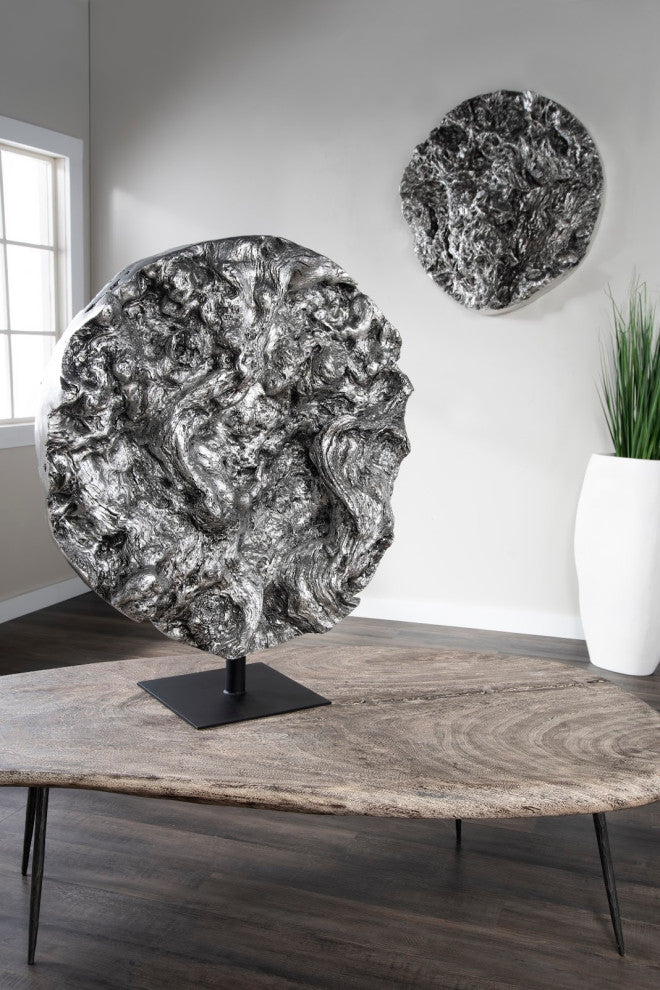 Cast Root Silver Standing Sculpture
