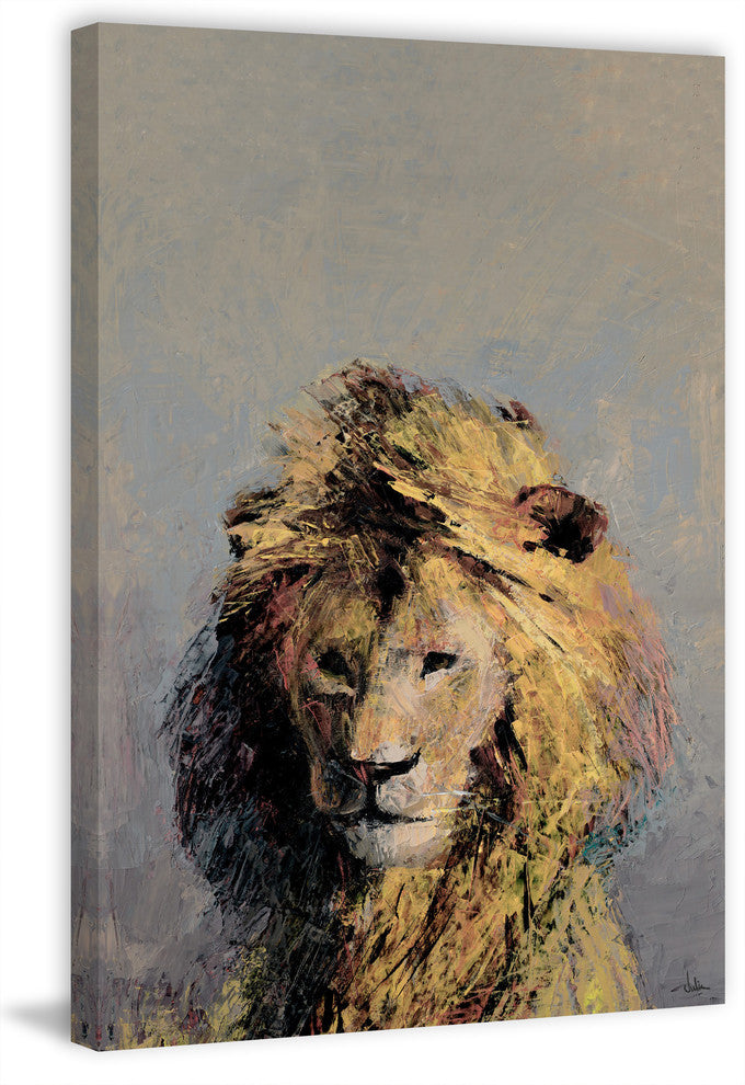 "Retrato de Leon" Painting Print on Wrapped Canvas, 16"x24"