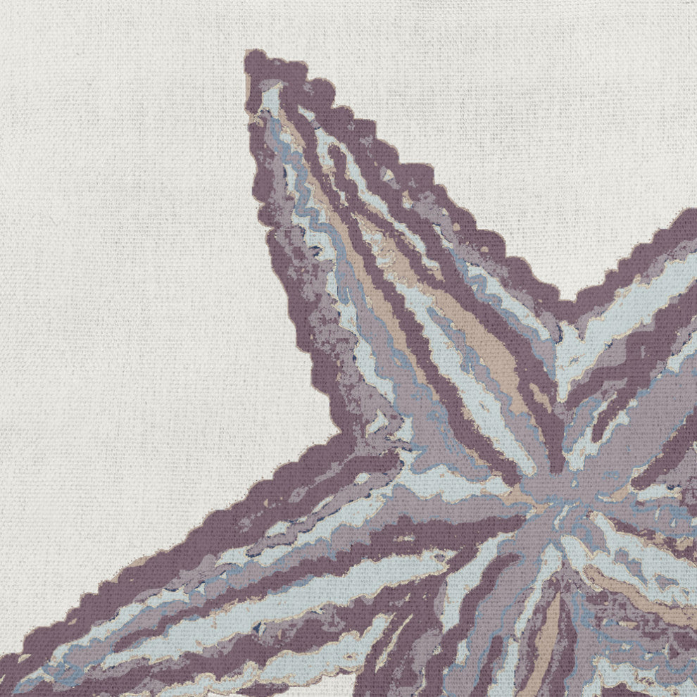 18x18" Starfish Nautical Decorative Indoor Pillow, Dusty Purple