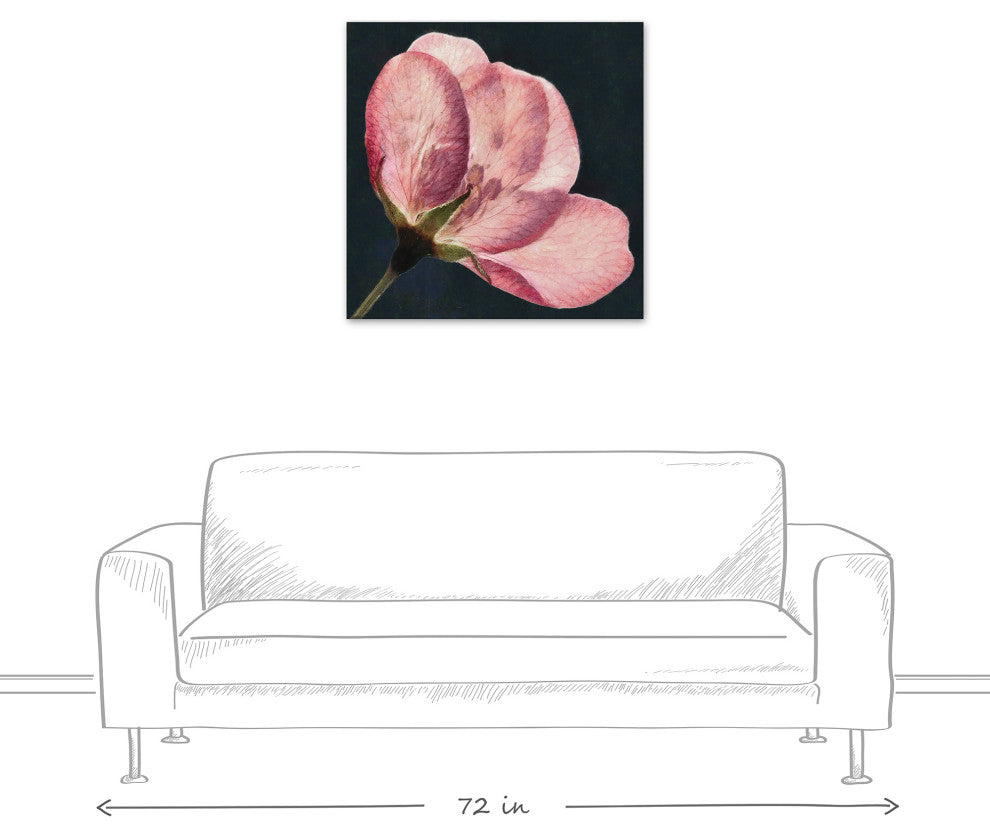 Big Flower Print 30x30 Canvas Wall Art