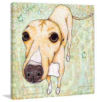 "Greyhound Pop Art" Canvas Print by Stephanie Gerace, 100x100 cm
