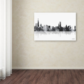 Marlene Watson 'Chicago Illinois Skyline BG-1' Canvas Art, 16"x24"