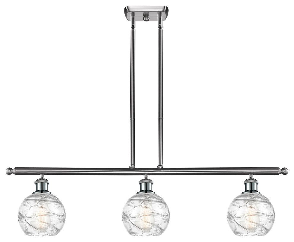 INNOVATIONS LIGHTING 516-3I-SN-G1213-6-LED Small Deco Swirl 3 Light Island Light