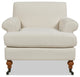 Alana 38" Lawson Accent Arm Chair, Metal Casters, Light Beige Linen