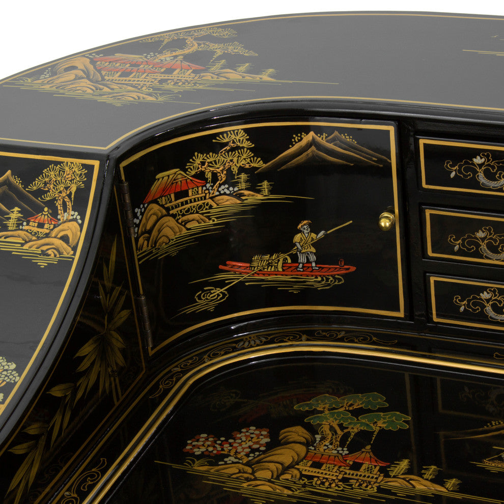 Black Lacquer Desk, Landscape Design