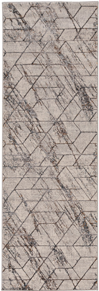 KAS Inspire 7503 Ivory Elliott Area Rug, 2'2"x6'11" Runner