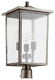 Quorum 724-11-37 Three Light Post Mount, Weathered Zinc Finish