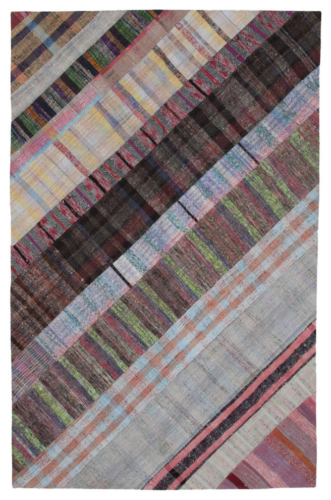 Rug N Carpet - Handmade Turkish 6' 6'' x 10' 0'' Unique Patchwork Kilim Rug