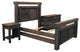 Barnwood Style Timber Peg Panel Bedroom Set, Dusk, Queen