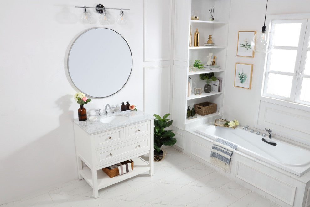 Matilda 36" Single Bathroom Vanity Set, White