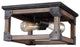 Vintage Flush Mount Ceiling Light Fixture 2 light ceiling light with Oak finish