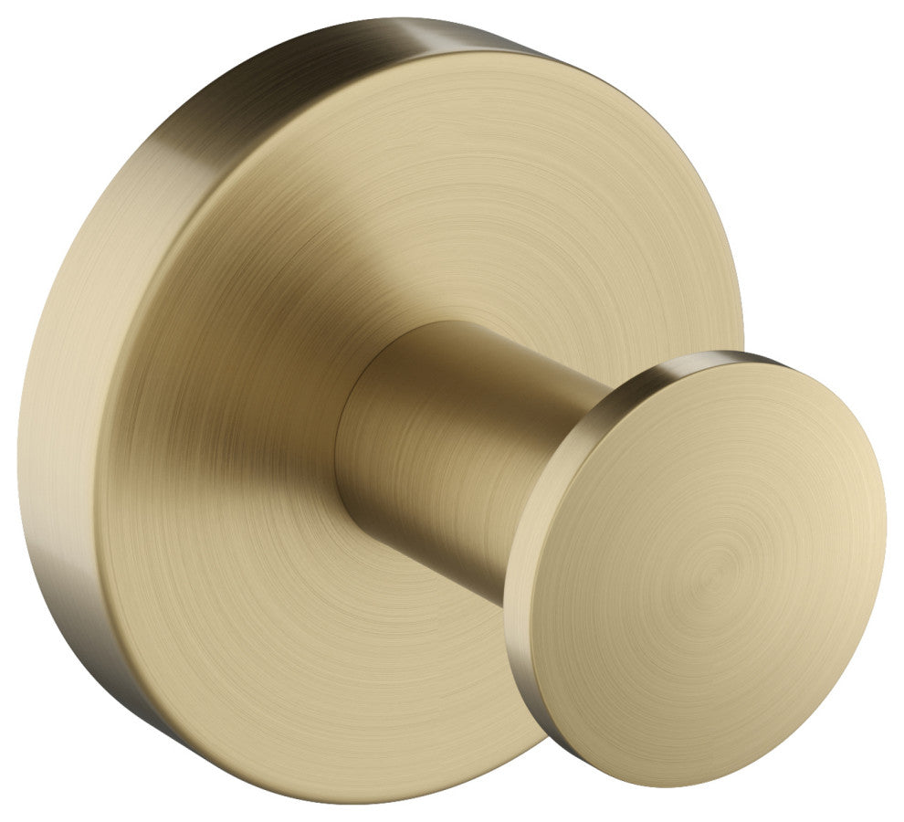 Elie Bathroom Robe and Towel Hook, Brushed Gold