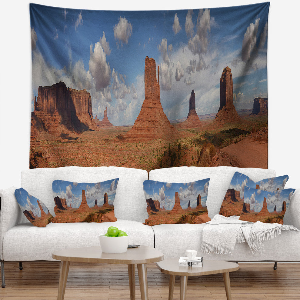 Monument Valley Mountains Landscape Wall Tapestry, 60"x50"