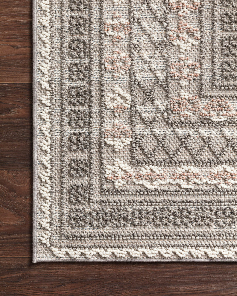 Gray Blush Indoor Outdoor Cole Area Rug by Loloi, 2''7"x10''0"