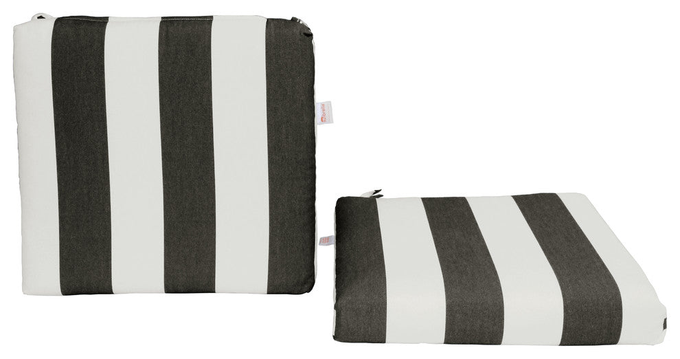 Sunbrella Designer Seat Cushions-Knife Edge 2 Pack, Cabana Classic