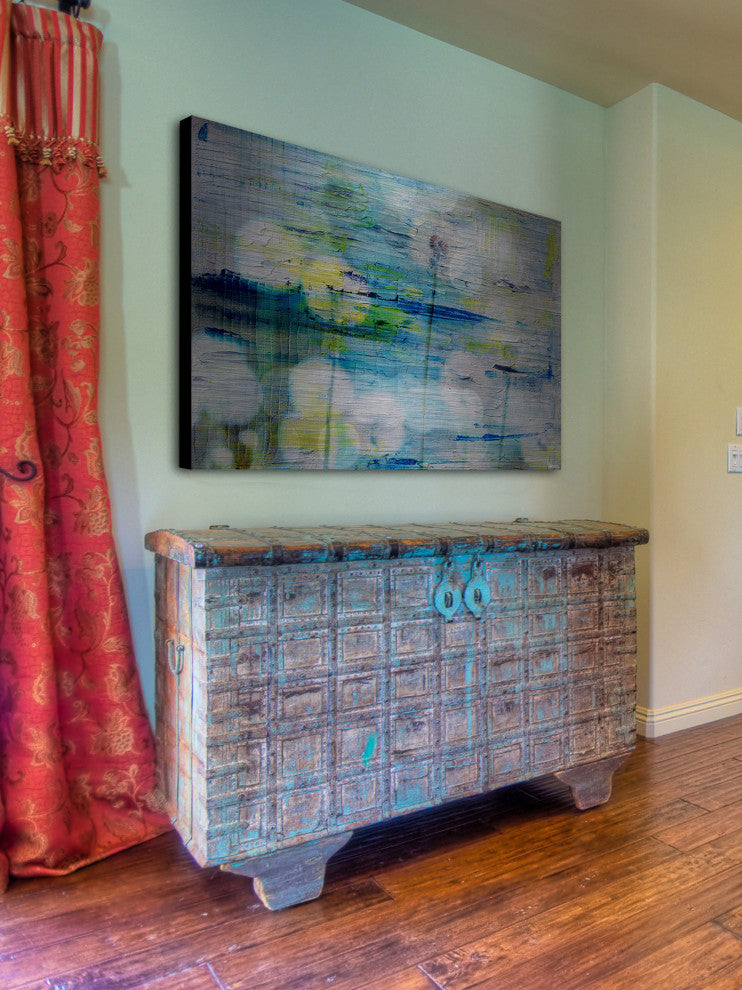 "Dandy Puff Lights" Painting Print on Brushed Aluminum, 45"x30"