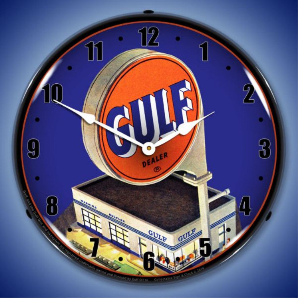 GO1902884 Gulf Station 1960 Clock