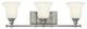 Hinkley Colette Bath 3-Light Vanity, Brushed Nickel