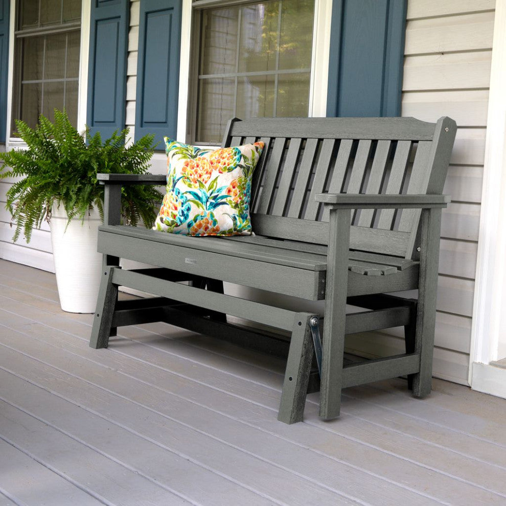 Lehigh Garden Gliding Bench 4', Coastal Teak