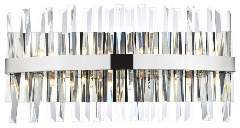 Elegant Lighting 6200W24 Serephina 8 Light 12" Tall Wall Sconce - Chrome